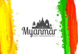 Joyeux Jour de l'Indépendance du Myanmar